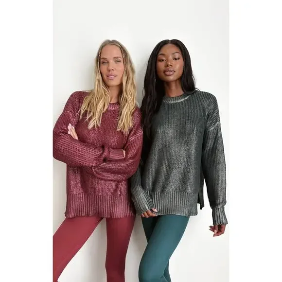 NWT Beach Riot Callie Sweater in Pine. Size Medium - Picture 5 of 7